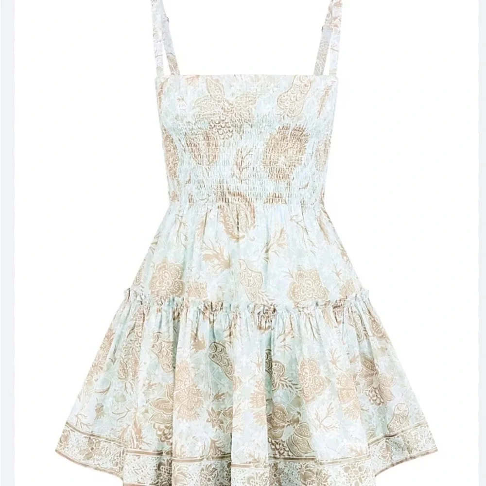 Hill House Seraphina Mini Nap Dress Calico Trellis S NWT - Picture 1 of 7